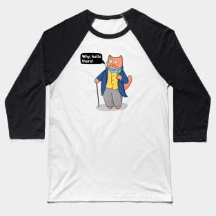 Sir Whiskerton the Cat Baseball T-Shirt